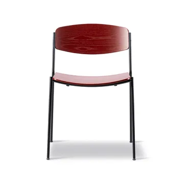 Lynderup 3080 chair - Red ash-black steel frame - Fredericia Furniture