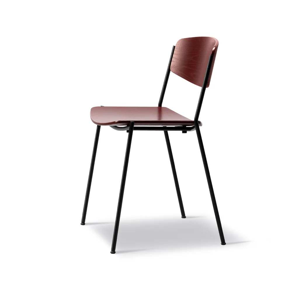 Lynderup 3080 chair, Red ash-black steel frame Fredericia Furniture