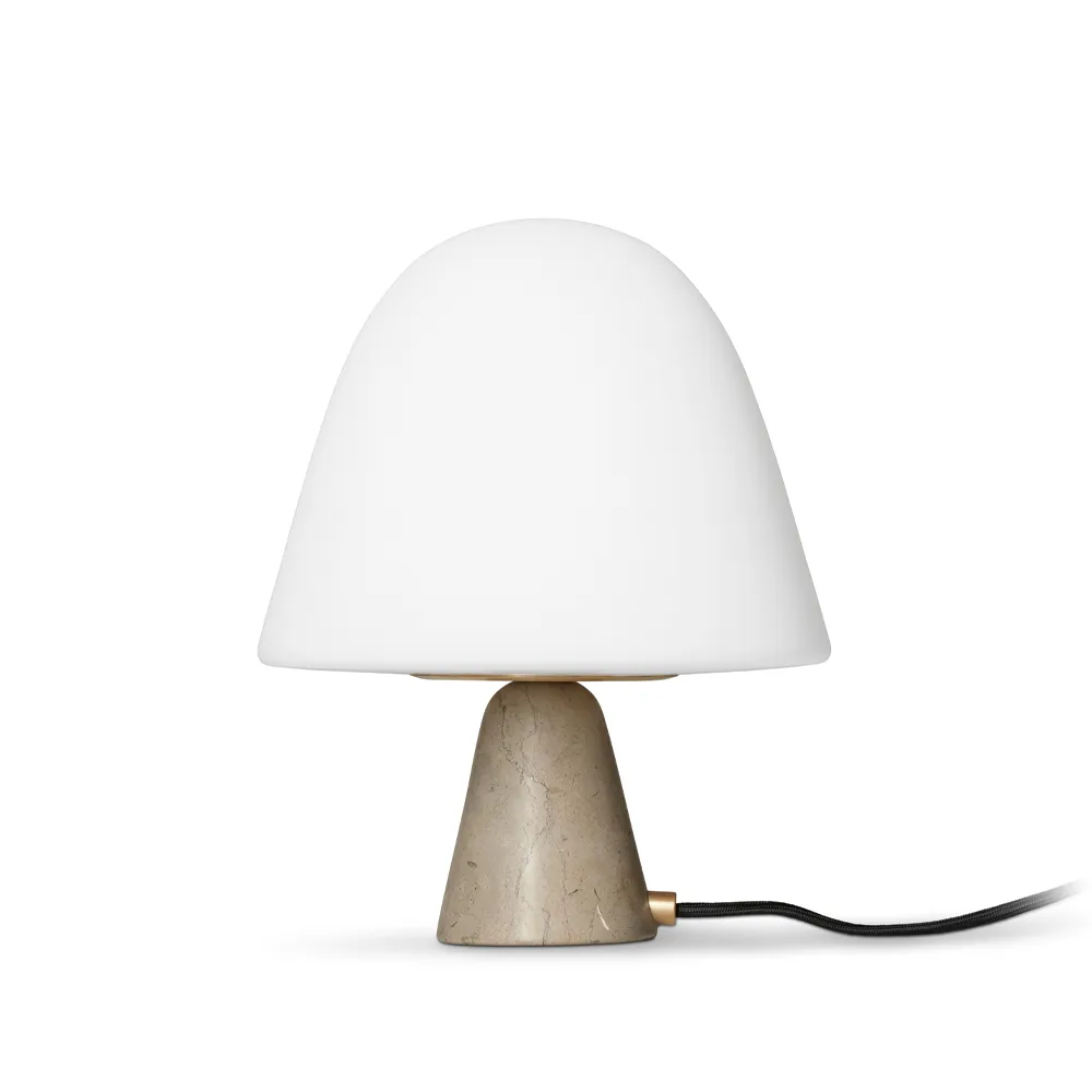 Meadow table lamp, Opal‑ dark atlantico limestone Fredericia Furniture