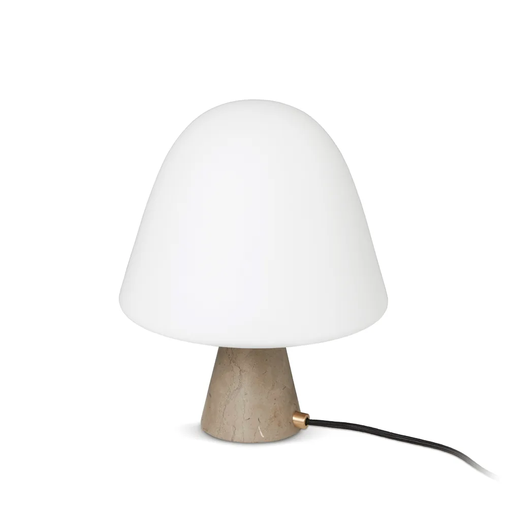 Meadow table lamp, Opal‑ dark atlantico limestone Fredericia Furniture
