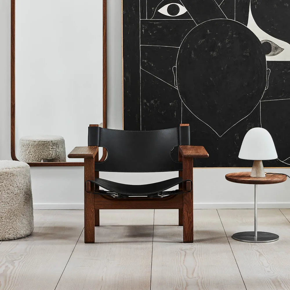 Meadow table lamp, Opal‑ dark atlantico limestone Fredericia Furniture