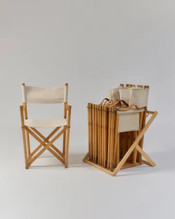 MK16 Folding Chair chair - Off white-oiled beech - Fredericia Furniture