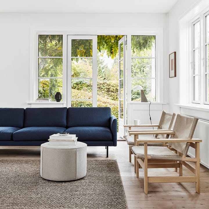 Mono seat pouf, Leather omni 307 cognac-Ø55 cm Fredericia Furniture