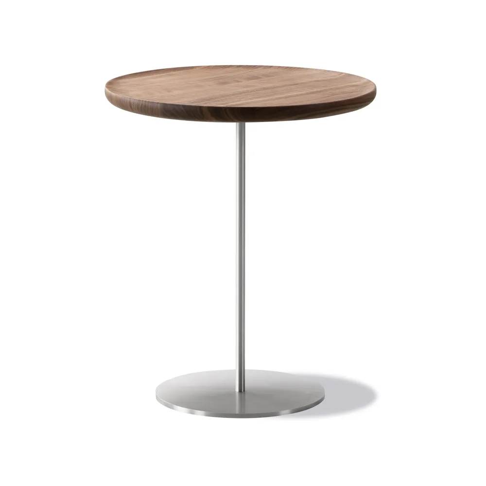 Fredericia Furniture Pal 6755 side table Walnut-brushed steel-o44 cm