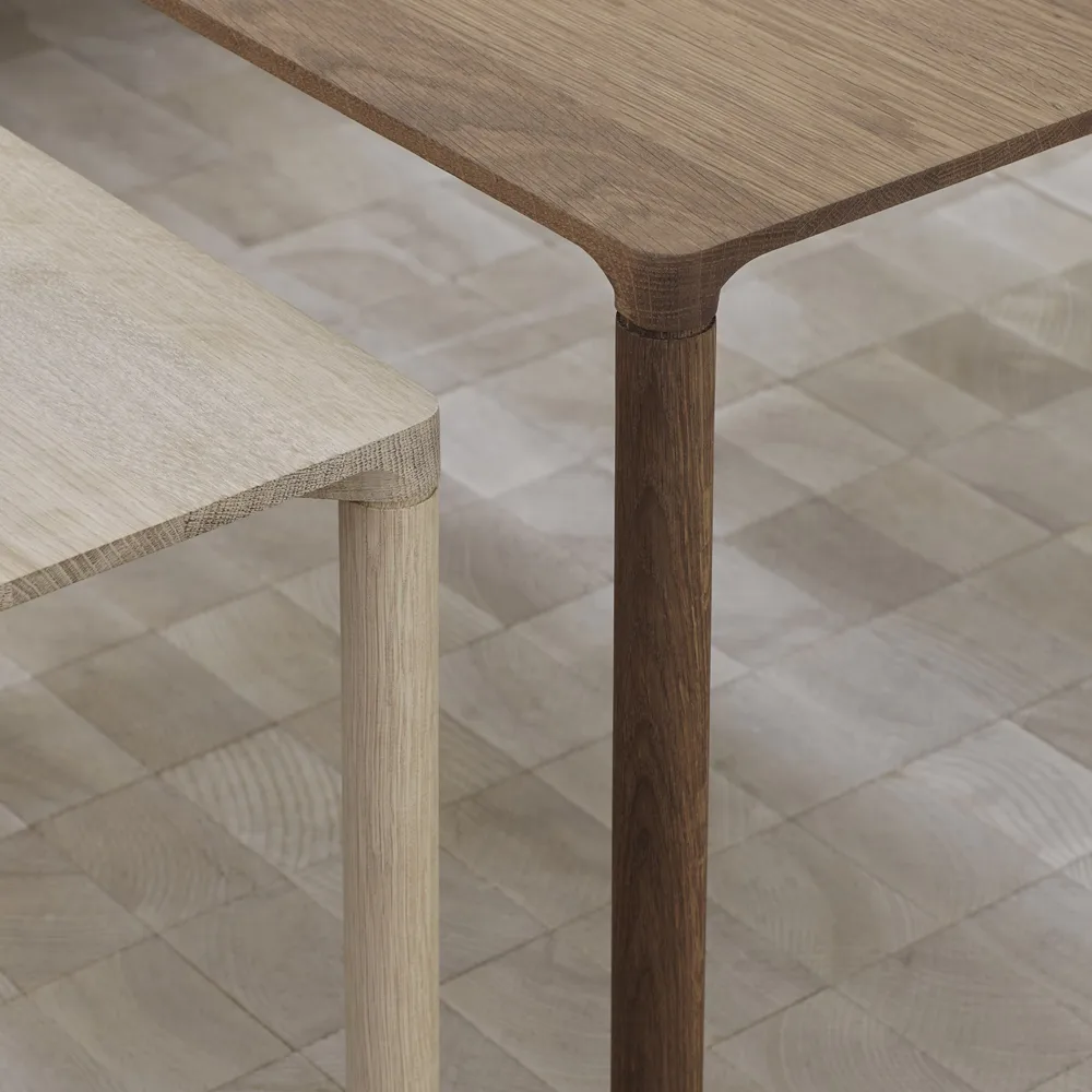 Piloti 6705 side table, Soaped oak-height 41 cm Fredericia Furniture