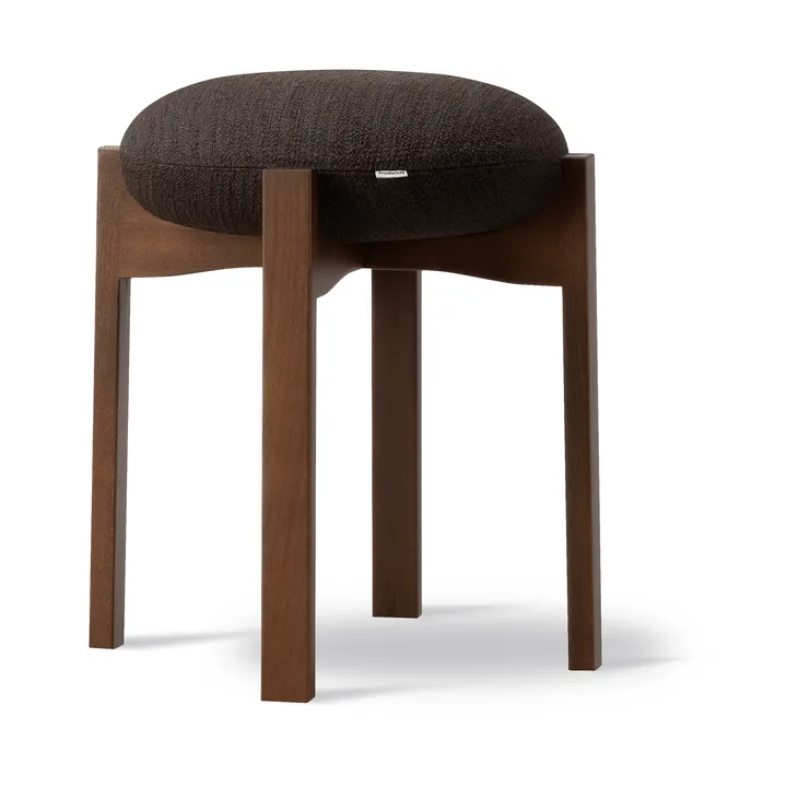 Pioneer low stool - Odino RC41 dark brown-dark lacquered beech - Fredericia Furniture