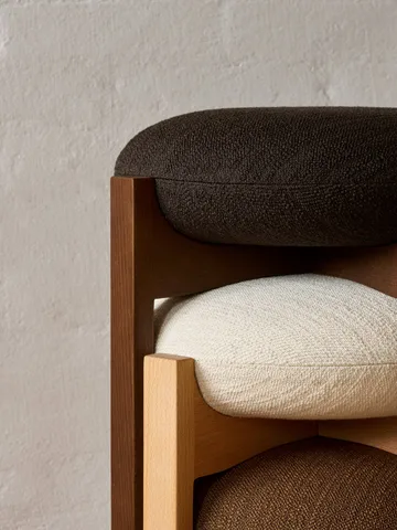 Pioneer low stool - Odino RC41 dark brown-dark lacquered beech - Fredericia Furniture