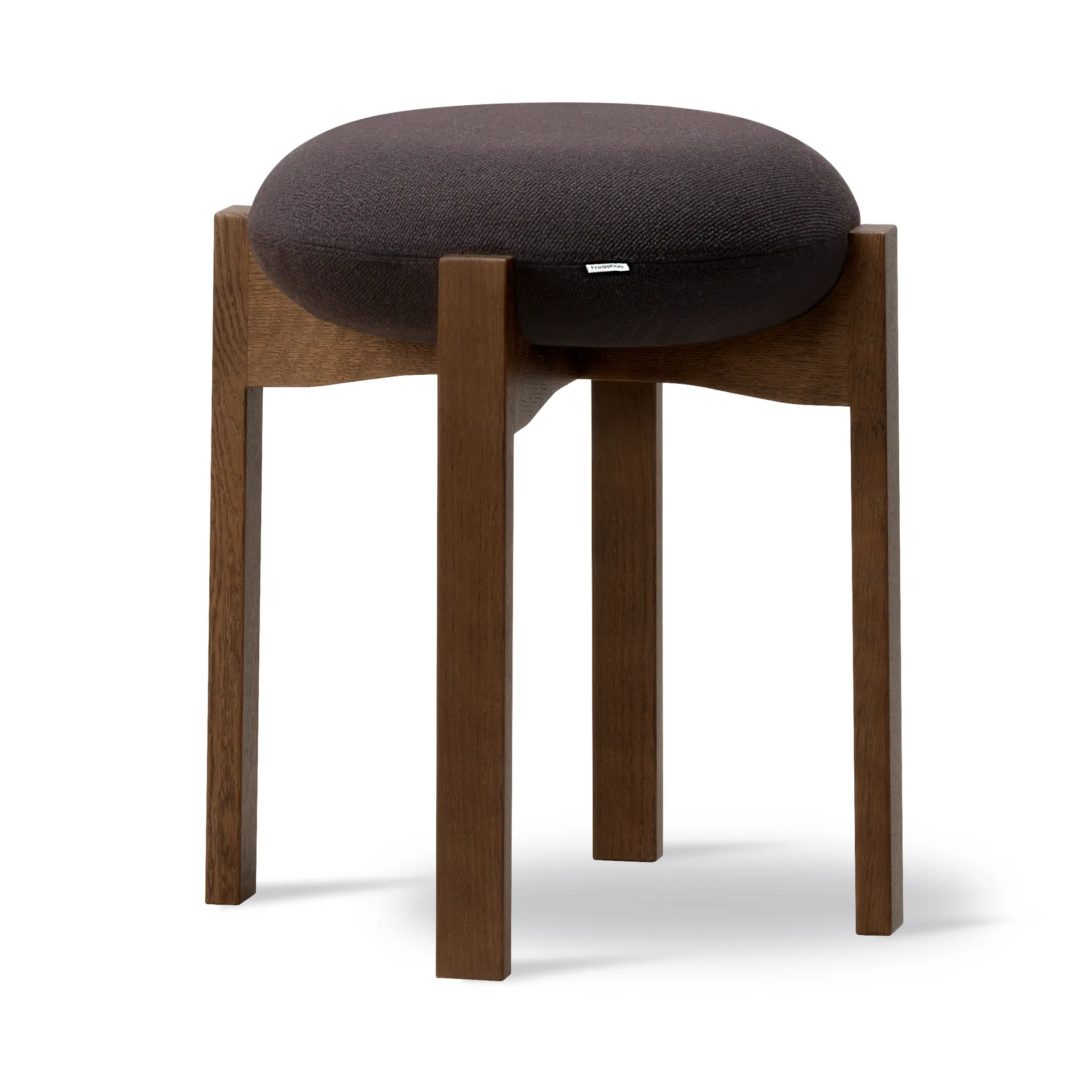 Pioneer low stool, Vidar 386-smoked stained lacquered oak Fredericia Furniture