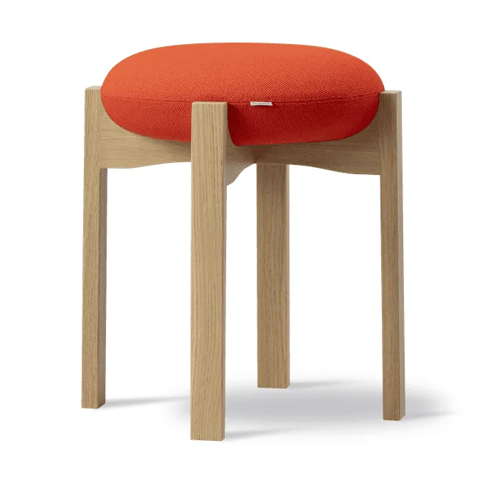 Pioneer low stool, Vidar 542-lacquered oak Fredericia Furniture