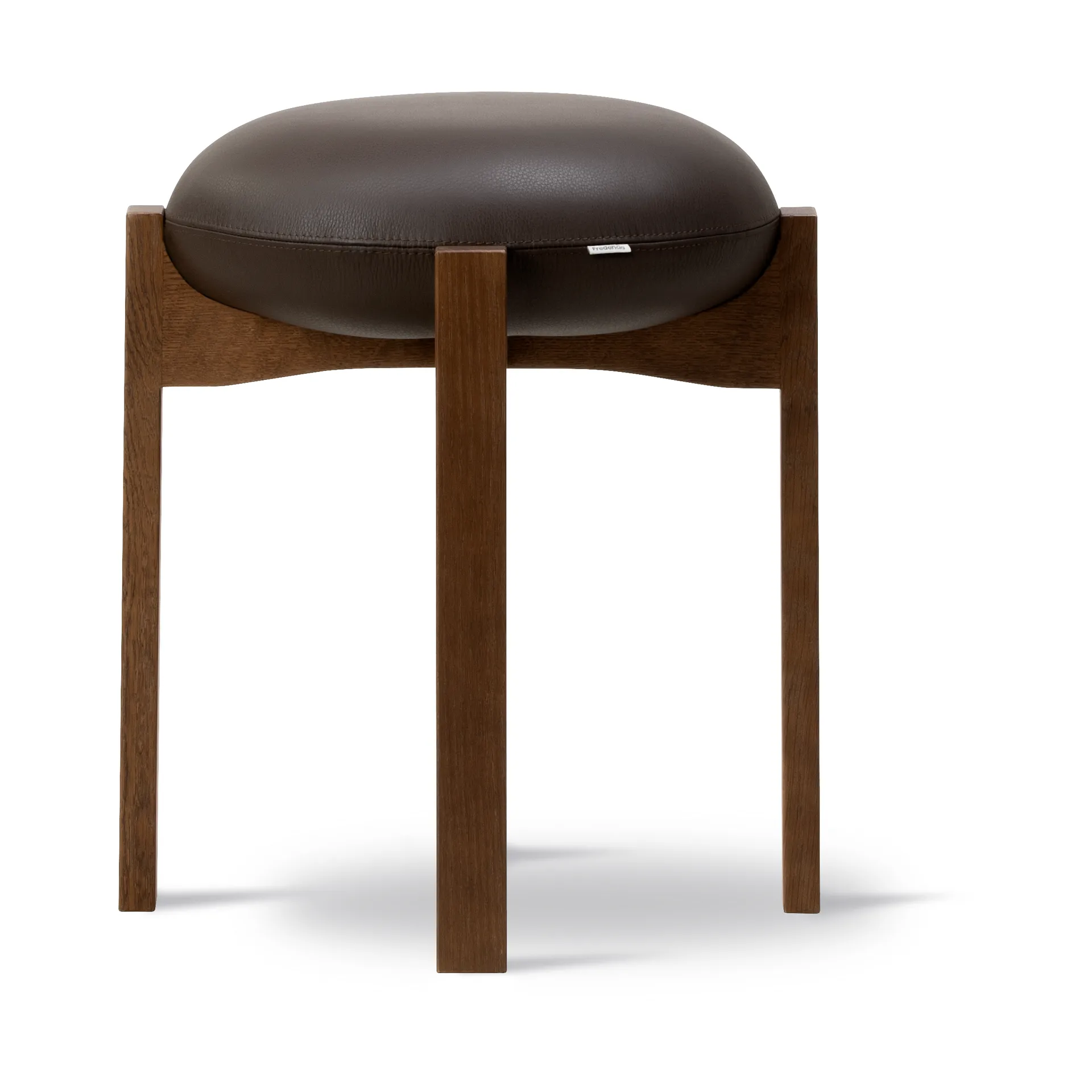 Pioneer round stool low, Primo 86-1-smoked stained lacquered oak Fredericia Furniture