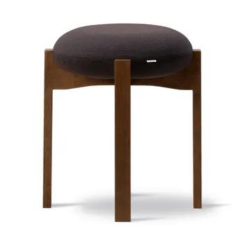Pioneer round stool low - Vidar 386-smoked stained lacquered oak - Fredericia Furniture