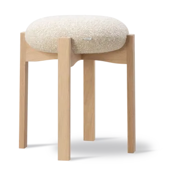 Pioneer round stool low - Zero 0001-lacquered oak - Fredericia Furniture