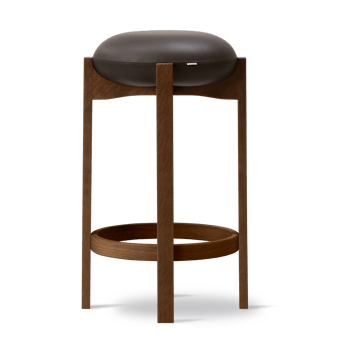 Pioneer stool high - Primo 86-1-smoked stained lacquered oak - Fredericia Furniture