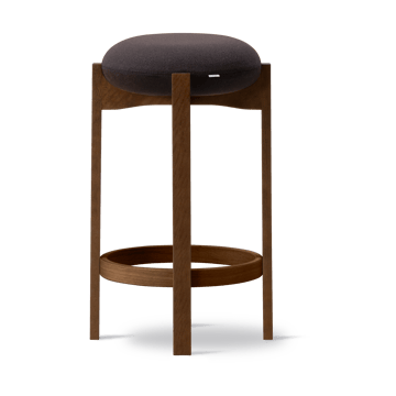 Pioneer stool high - Vidar 386-smoked stained lacquered oak - Fredericia Furniture