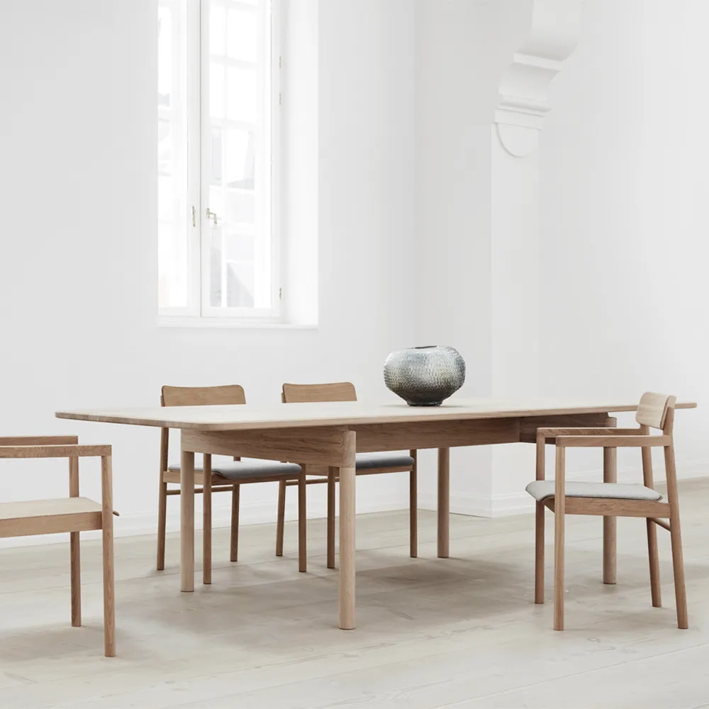 Post 6438 dining table, Light oiled oak, 100x225 cm Fredericia Furniture