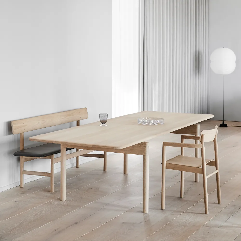 Post 6438 dining table, Smoke-oiled oak, 100x225 cm Fredericia Furniture