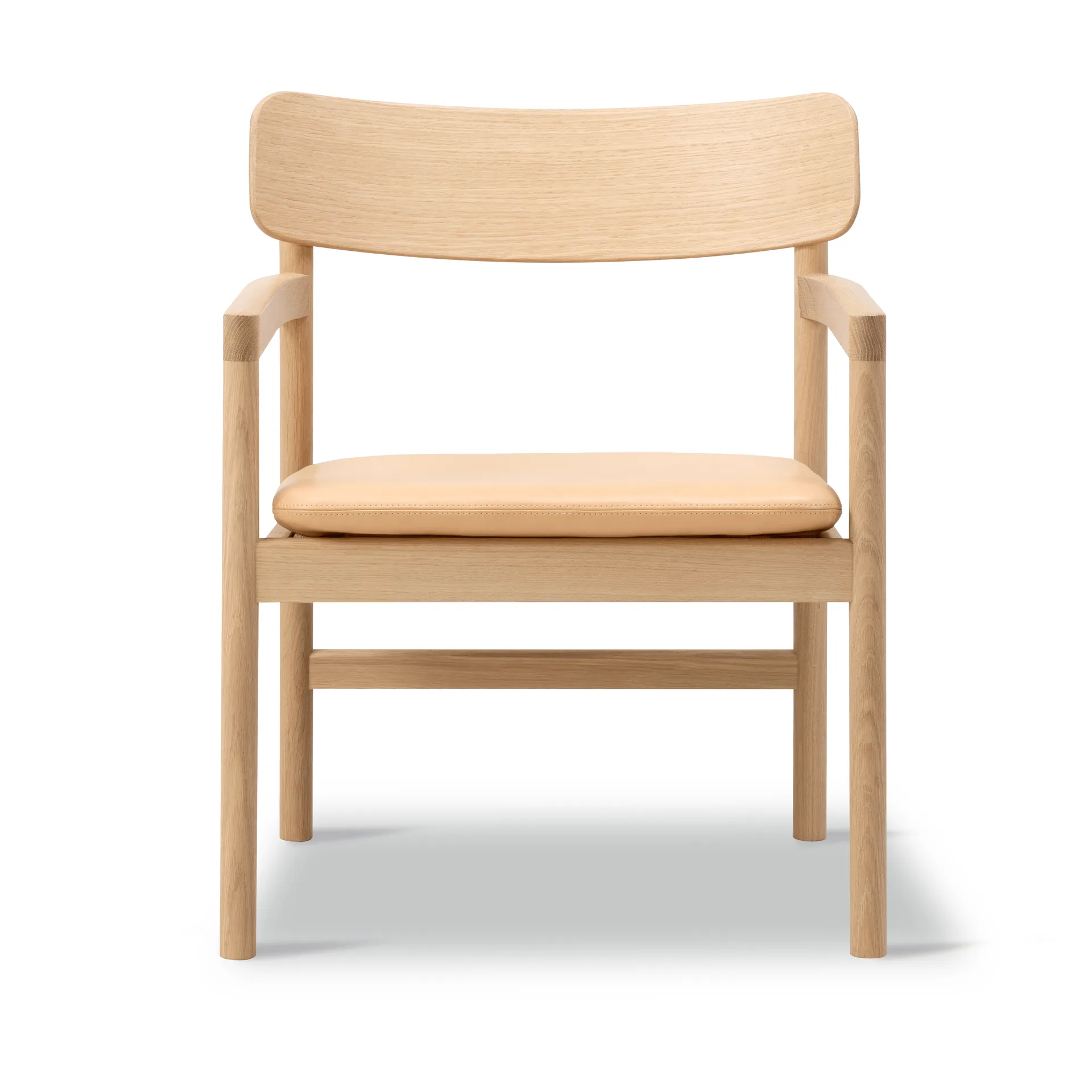 Post lounge chair, Vegeta leather-light oiled oak Fredericia Furniture