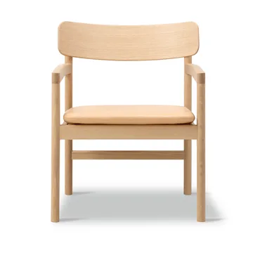 Post lounge chair - Vegeta leather-light oiled oak - Fredericia Furniture