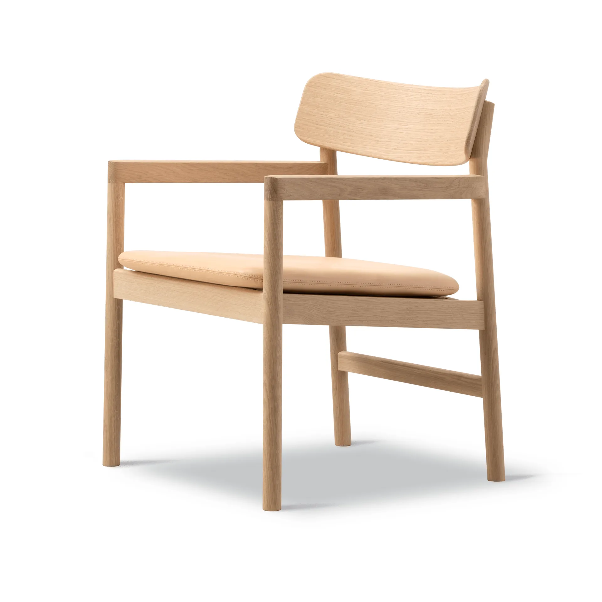 Post lounge chair, Vegeta leather-light oiled oak Fredericia Furniture