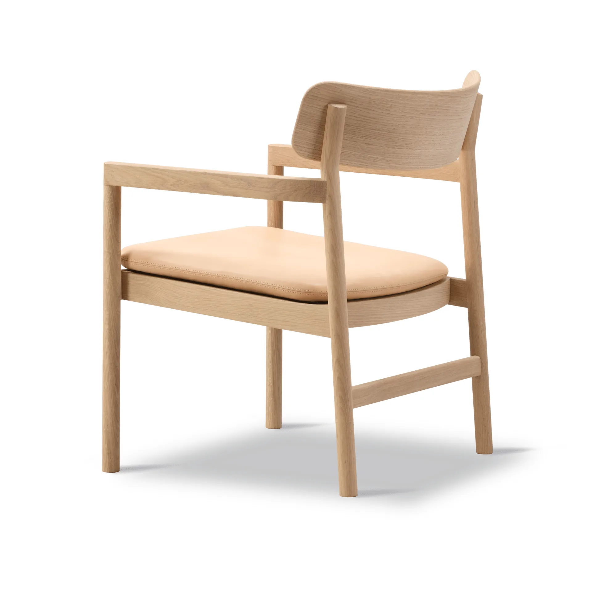 Post lounge chair, Vegeta leather-light oiled oak Fredericia Furniture