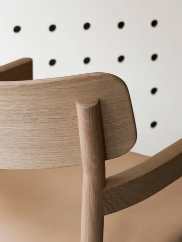 Post lounge chair - Vegeta leather-light oiled oak - Fredericia Furniture
