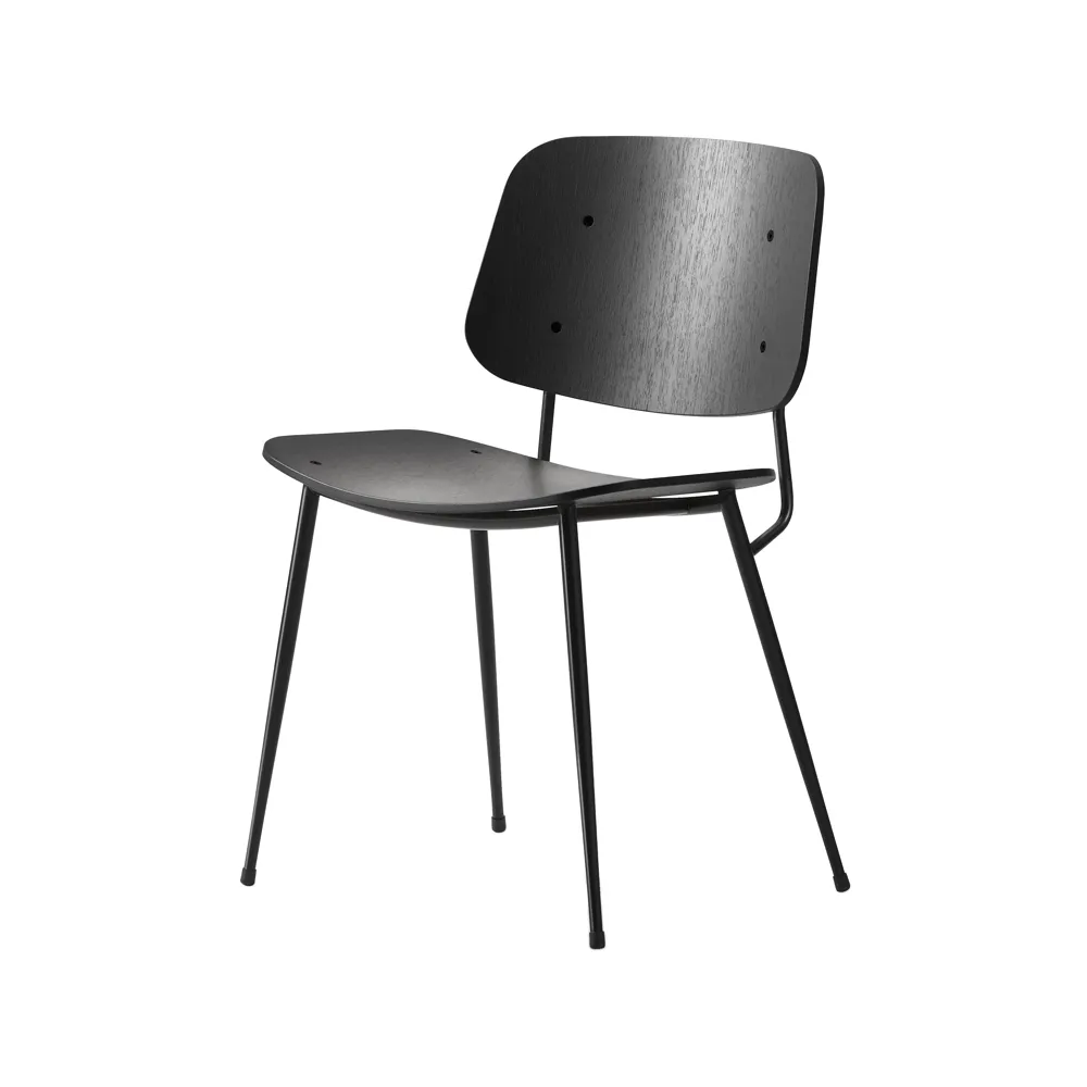 Søborg Metal chair, Black-black lacquered steel Fredericia Furniture