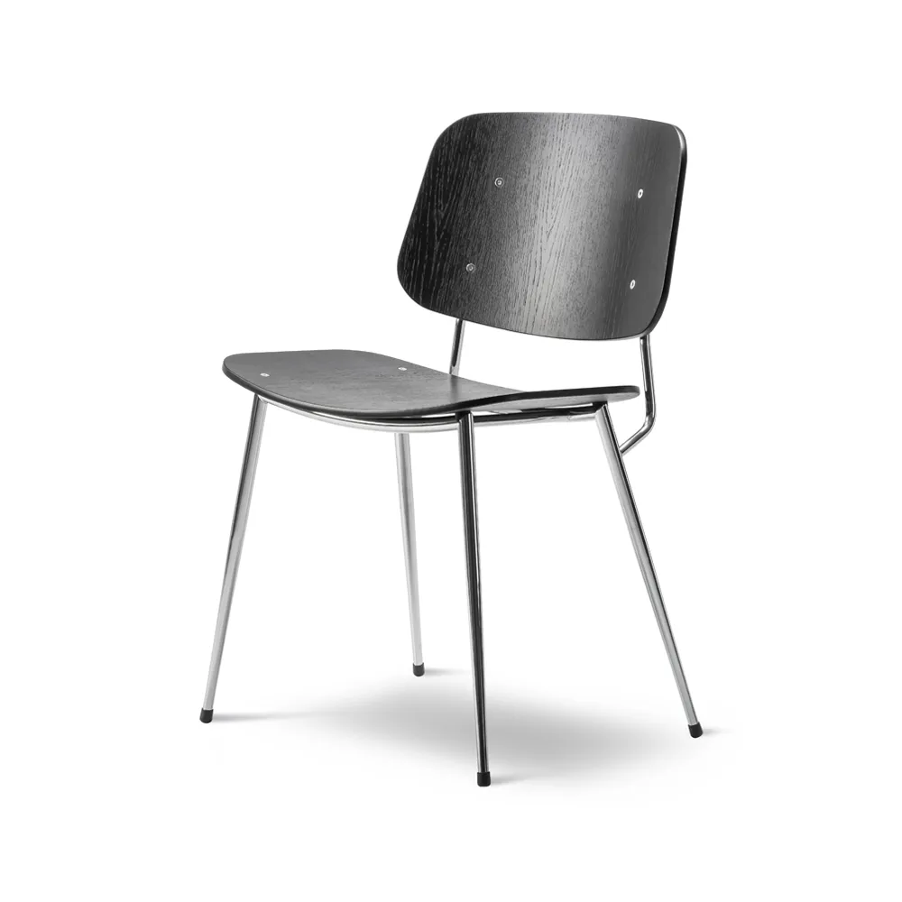 Søborg Metal chair, Black-chrome frame Fredericia Furniture
