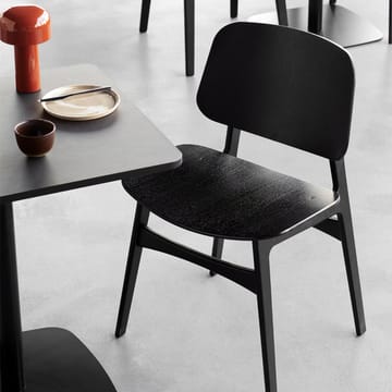 Søborg wood chair - Black lacquered oak–black lacquered oak frame - Fredericia Furniture