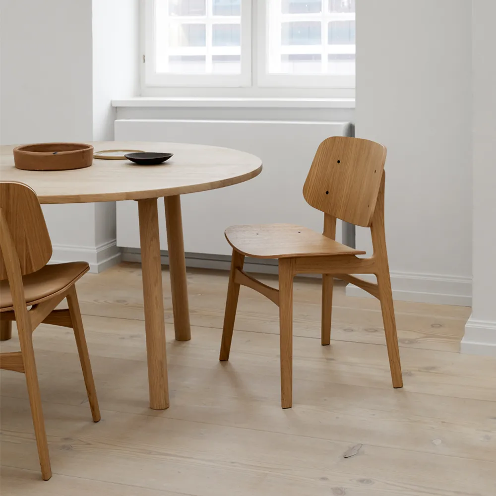 Søborg wood chair, Clear lacquered oak Fredericia Furniture