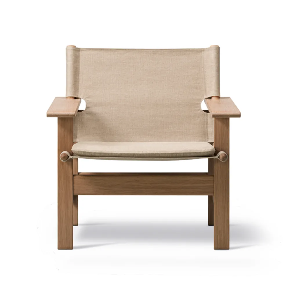 The Canvas Chair armchair, Canvas natural-light oiled oak frame, incl. canvas cushion Fredericia Furniture