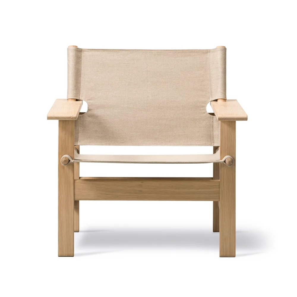 The Canvas Chair armchair, Canvas natural-light oiled oak frame Fredericia Furniture