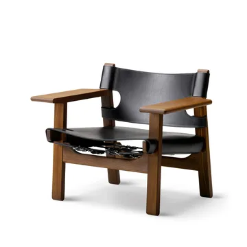The Spanish armchair - Leather black-smoked oak - Fredericia Furniture