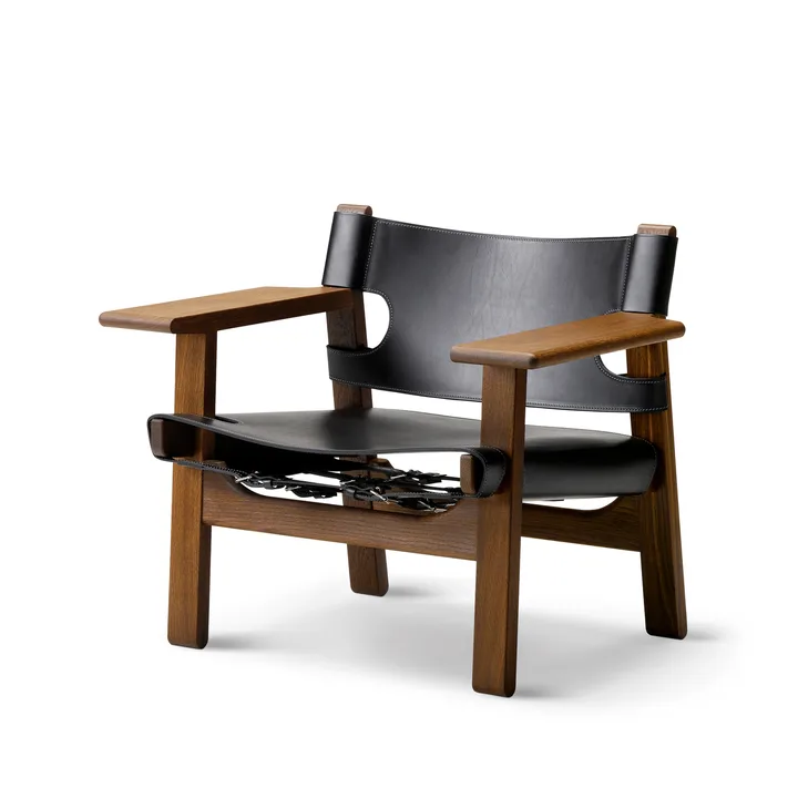 The Spanish armchair - Leather black-smoked oak - Fredericia Furniture