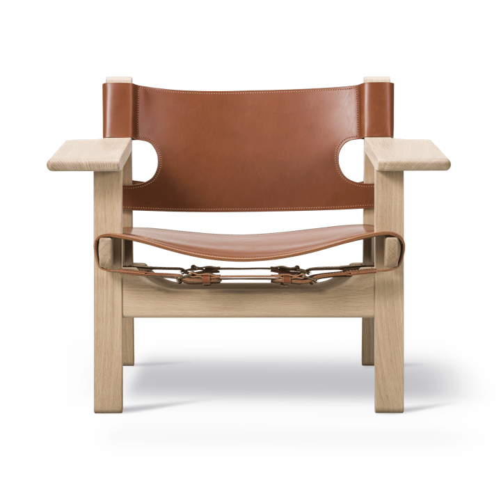 The Spanish armchair - Leather cognac-light oiled oak - Fredericia Furniture