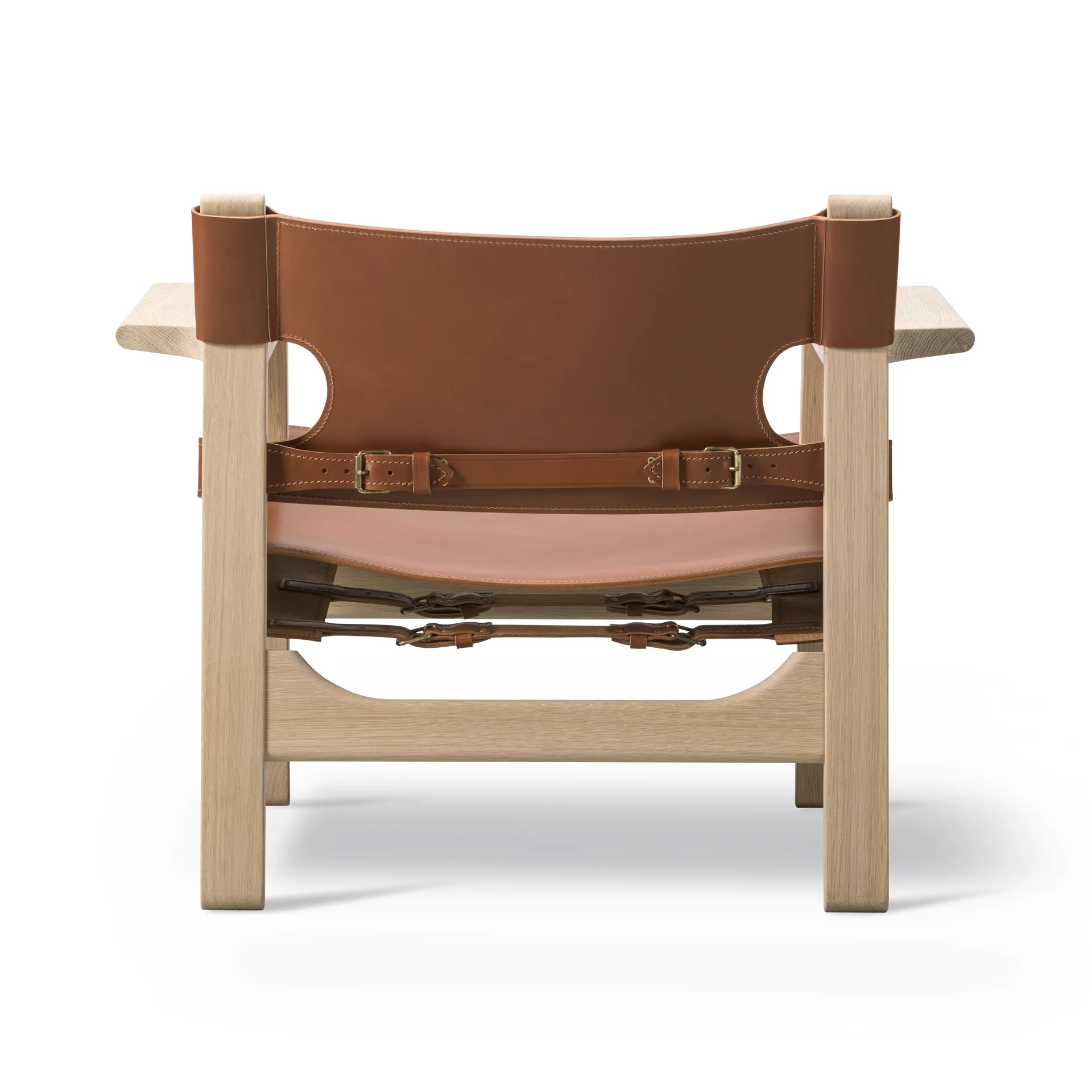 The Spanish armchair, Leather cognac-light oiled oak Fredericia Furniture