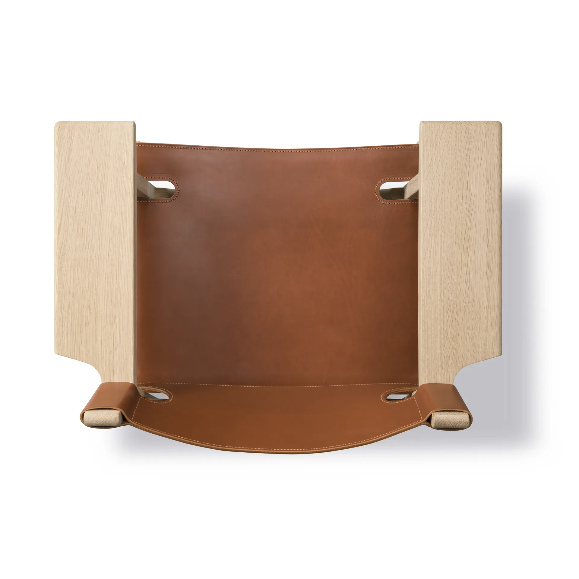 The Spanish armchair, Leather cognac-light oiled oak Fredericia Furniture