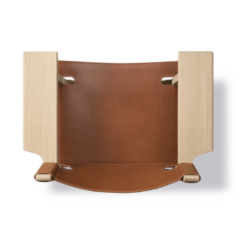 The Spanish armchair - Leather cognac-light oiled oak - Fredericia Furniture