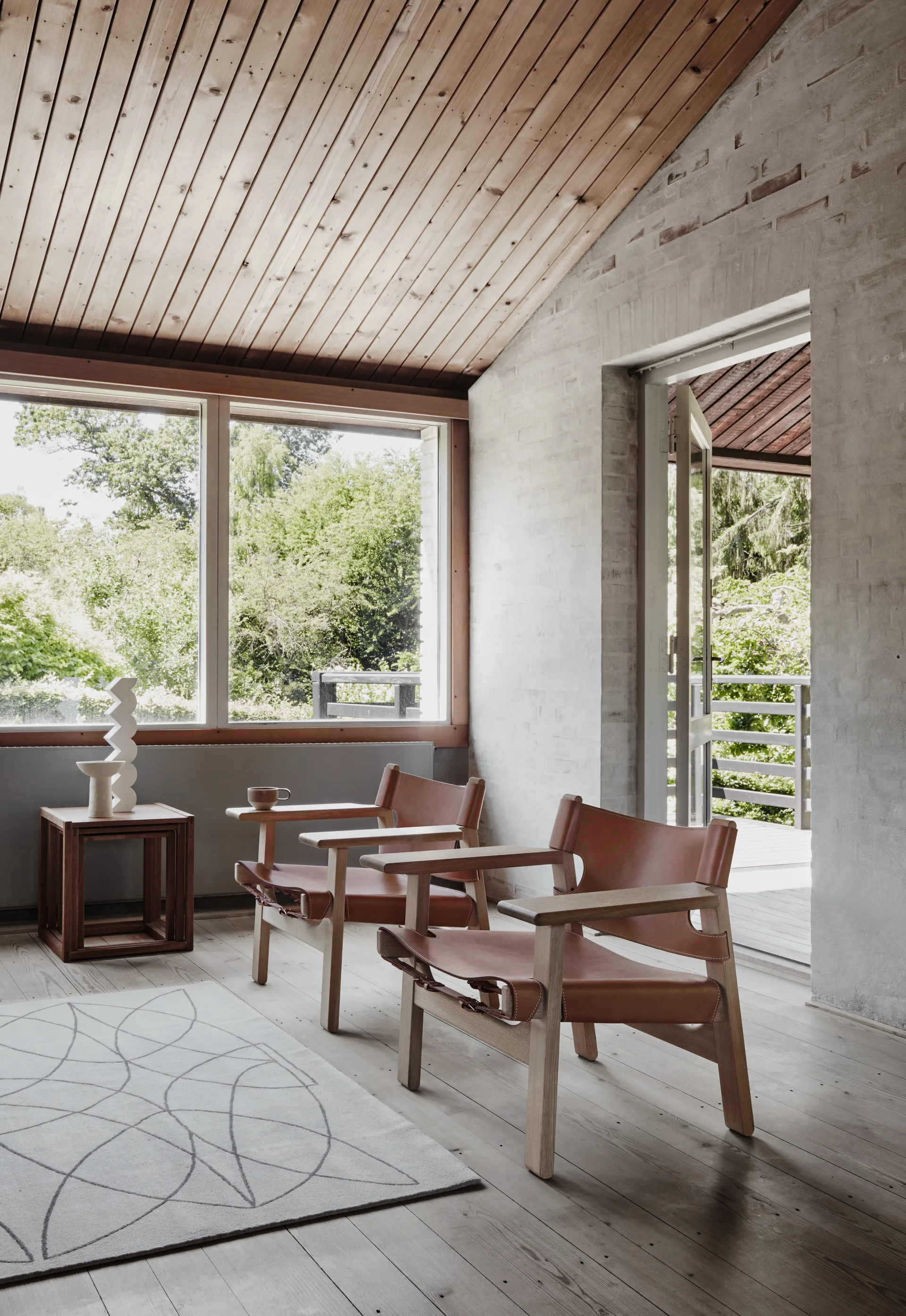 The Spanish armchair, Leather cognac-light oiled oak Fredericia Furniture