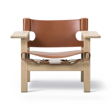 The Spanish armchair - Leather cognac-soaped oak - Fredericia Furniture