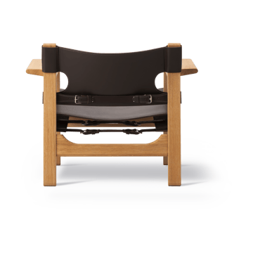 The Spanish armchair - Leather dark brown-oiled oak - Fredericia Furniture
