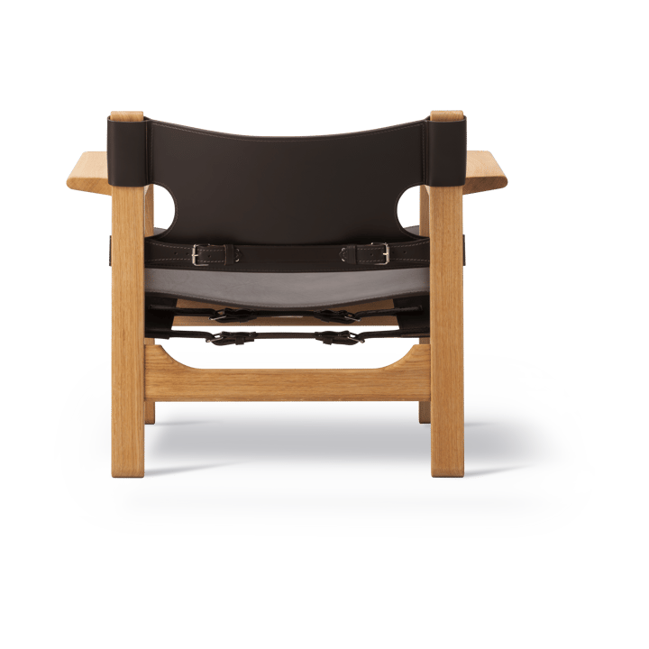 The Spanish armchair, Leather dark brown-oiled oak Fredericia Furniture