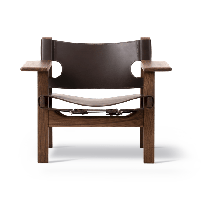 The Spanish armchair, Leather dark brown-oiled walnut Fredericia Furniture