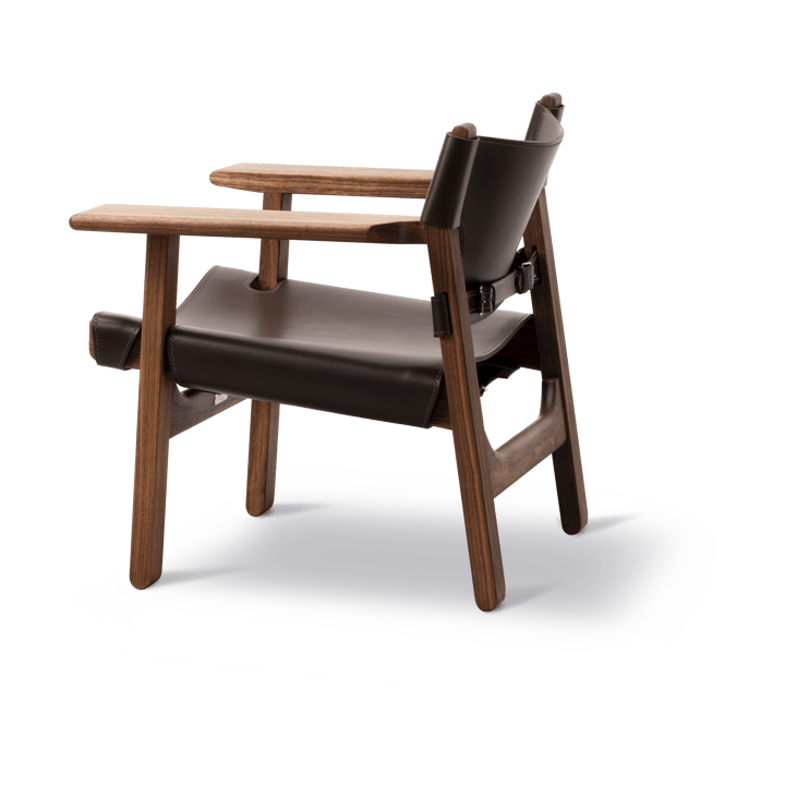 The Spanish armchair, Leather dark brown-oiled walnut Fredericia Furniture