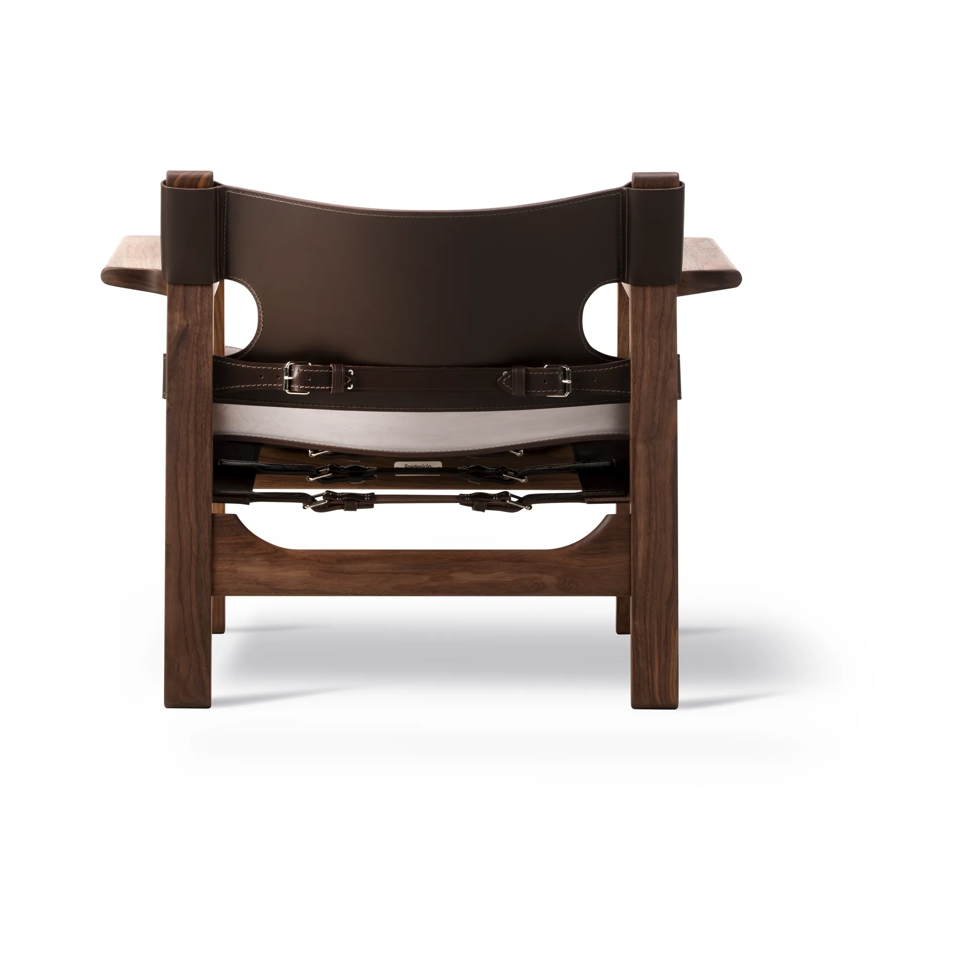 The Spanish armchair, Leather dark brown-oiled walnut Fredericia Furniture