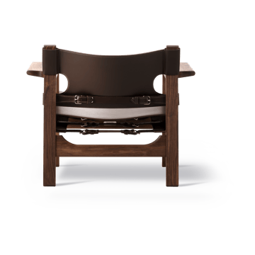 The Spanish armchair - Leather dark brown-oiled walnut - Fredericia Furniture
