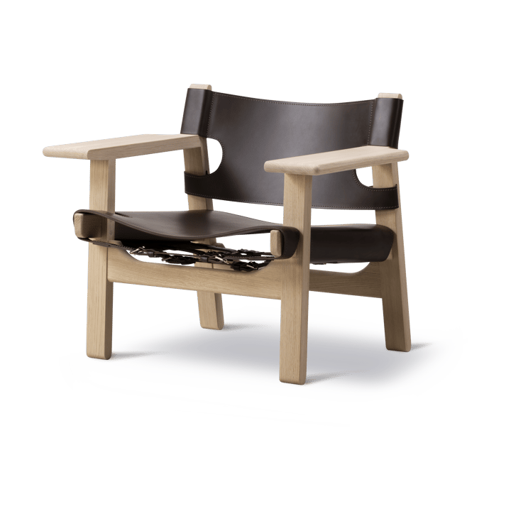 The Spanish armchair - Leather dark brown - soap-treated oak - Fredericia Furniture