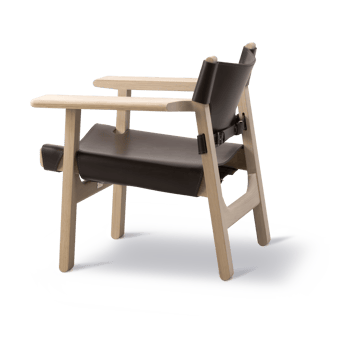 The Spanish armchair - Leather dark brown - soap-treated oak - Fredericia Furniture