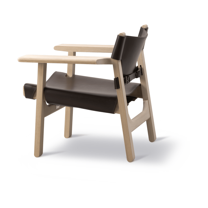 The Spanish armchair, Leather dark brown - soap-treated oak Fredericia Furniture