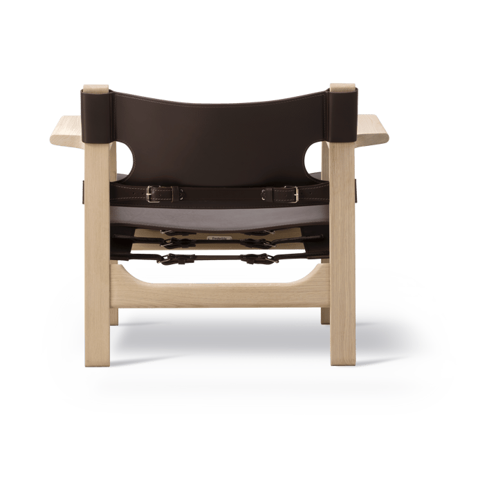 The Spanish armchair, Leather dark brown - soap-treated oak Fredericia Furniture
