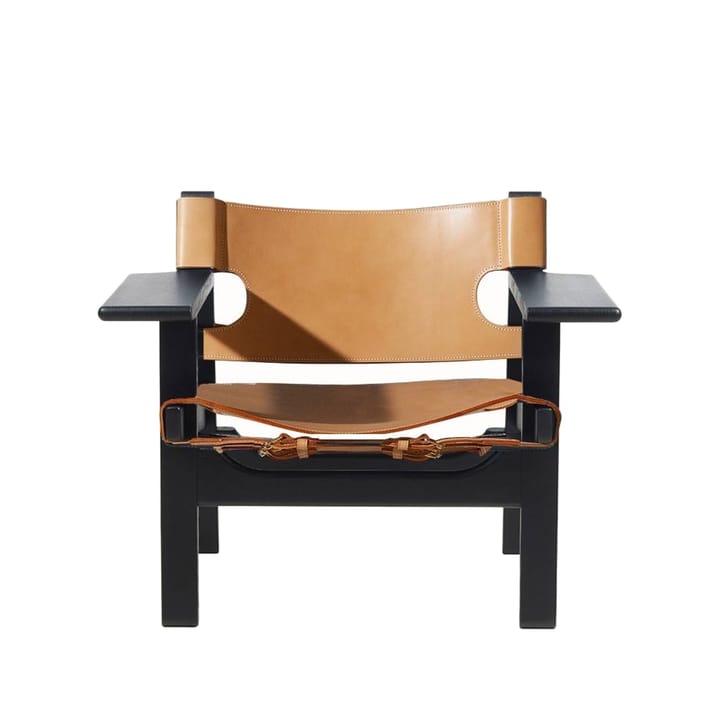 The Spanish armchair - Leather natural-black lacquered oak - Fredericia Furniture